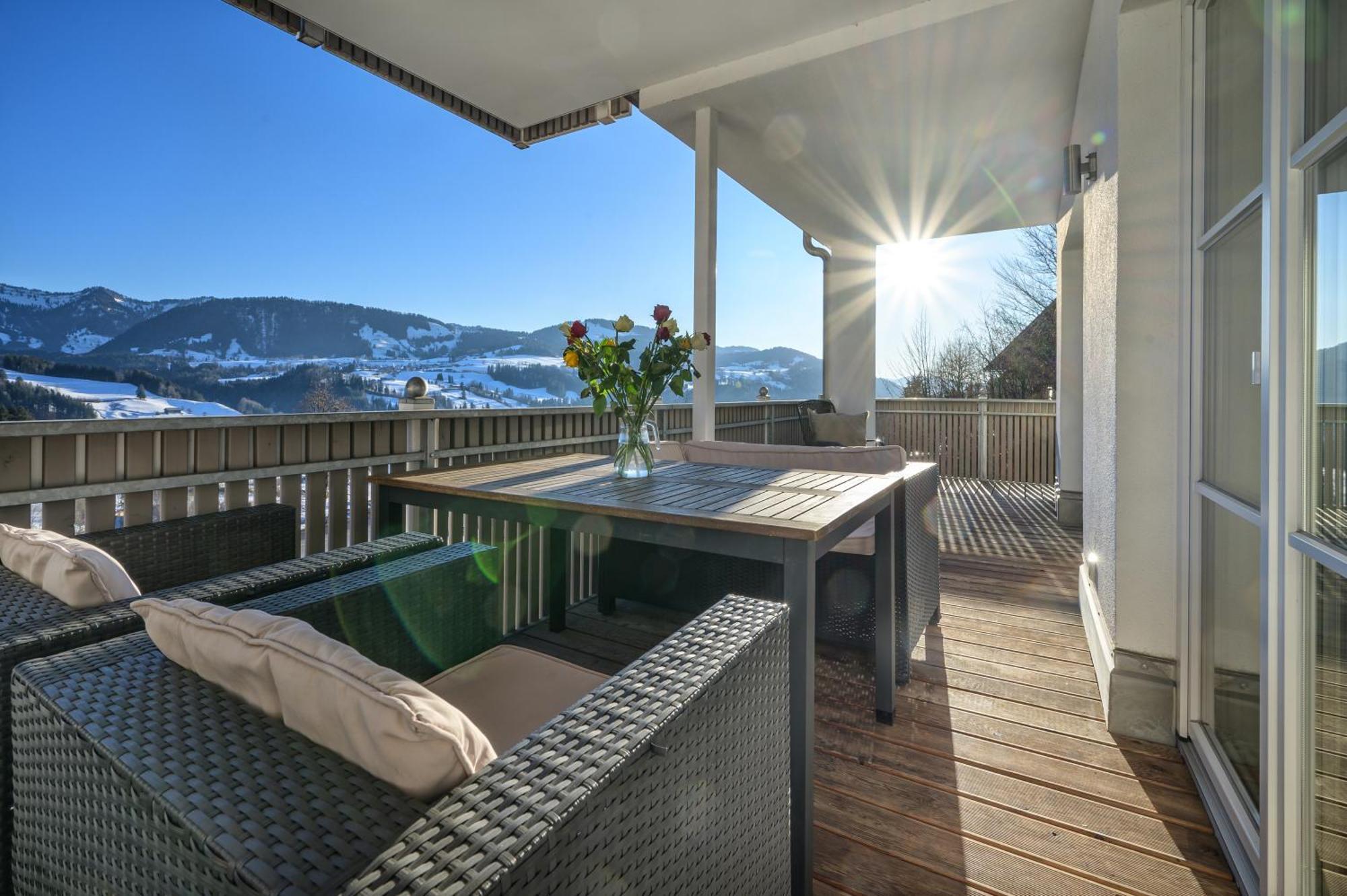 Haus "Bergblick" Ferienwohnung Hochgrat Oberstaufen Mit 2 Schlafzimmer Kültér fotó